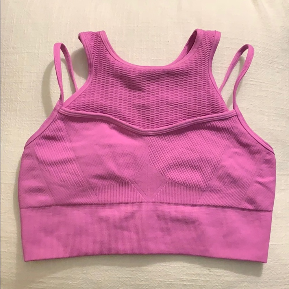 Avocado Seamless Crop Bra in Pink